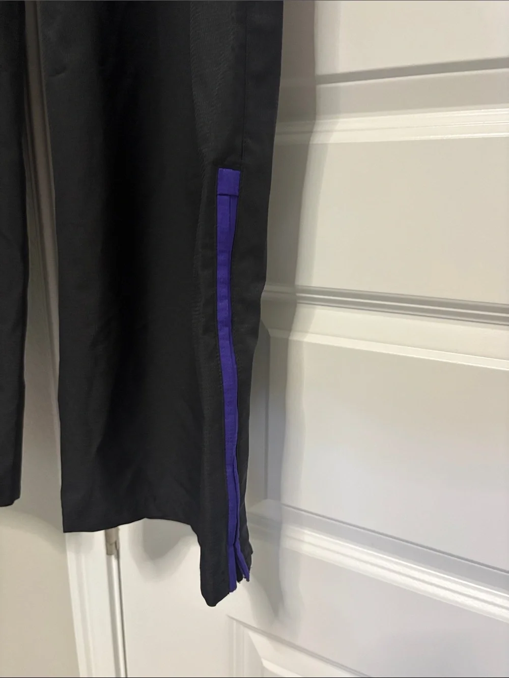 adidas Black Joggers with Purple Trim